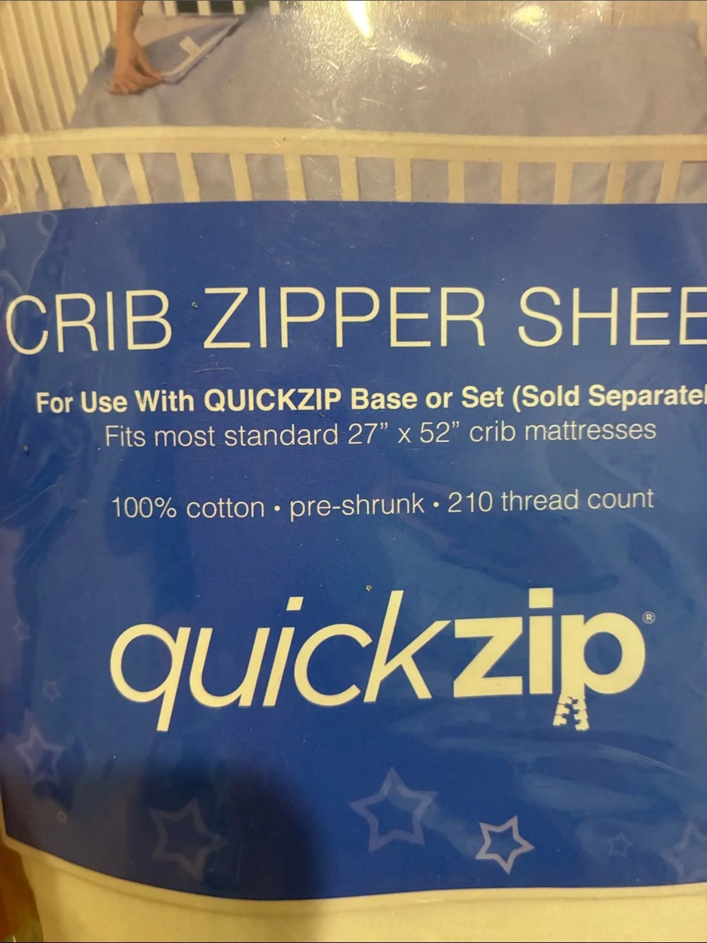 NEW QuickZip Crib Zipper Sheet — Cream